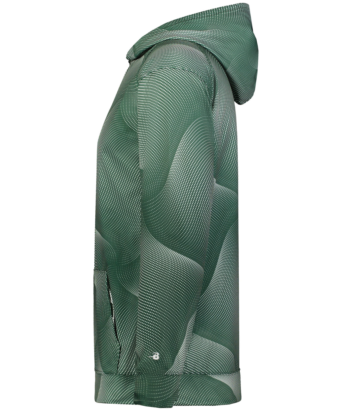 Left View of BA FOREST WARP YOUTH WARP HOODIE