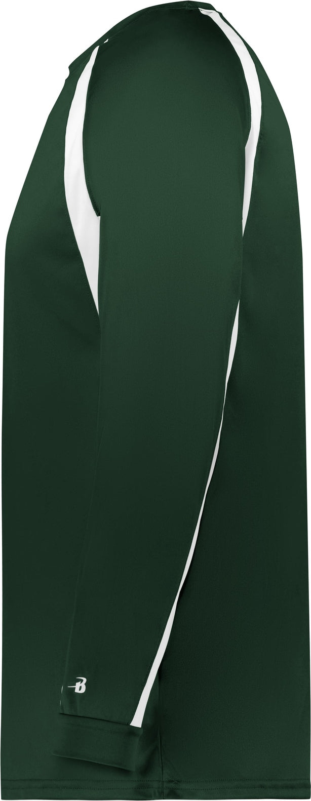 Left View of BA FOREST/WHITE YOUTH HOOK L/S TEE