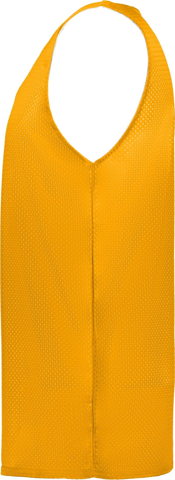 Left View of BA GOLD/WHITE MESH REVERSIBLE JERSEY