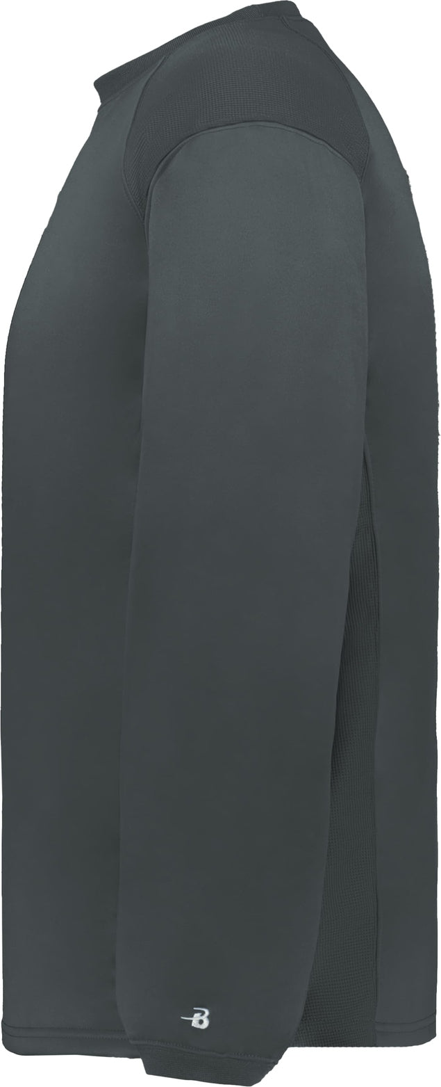 Left View of BA GRAPHITE PERFORMANCE FLEECE CREW