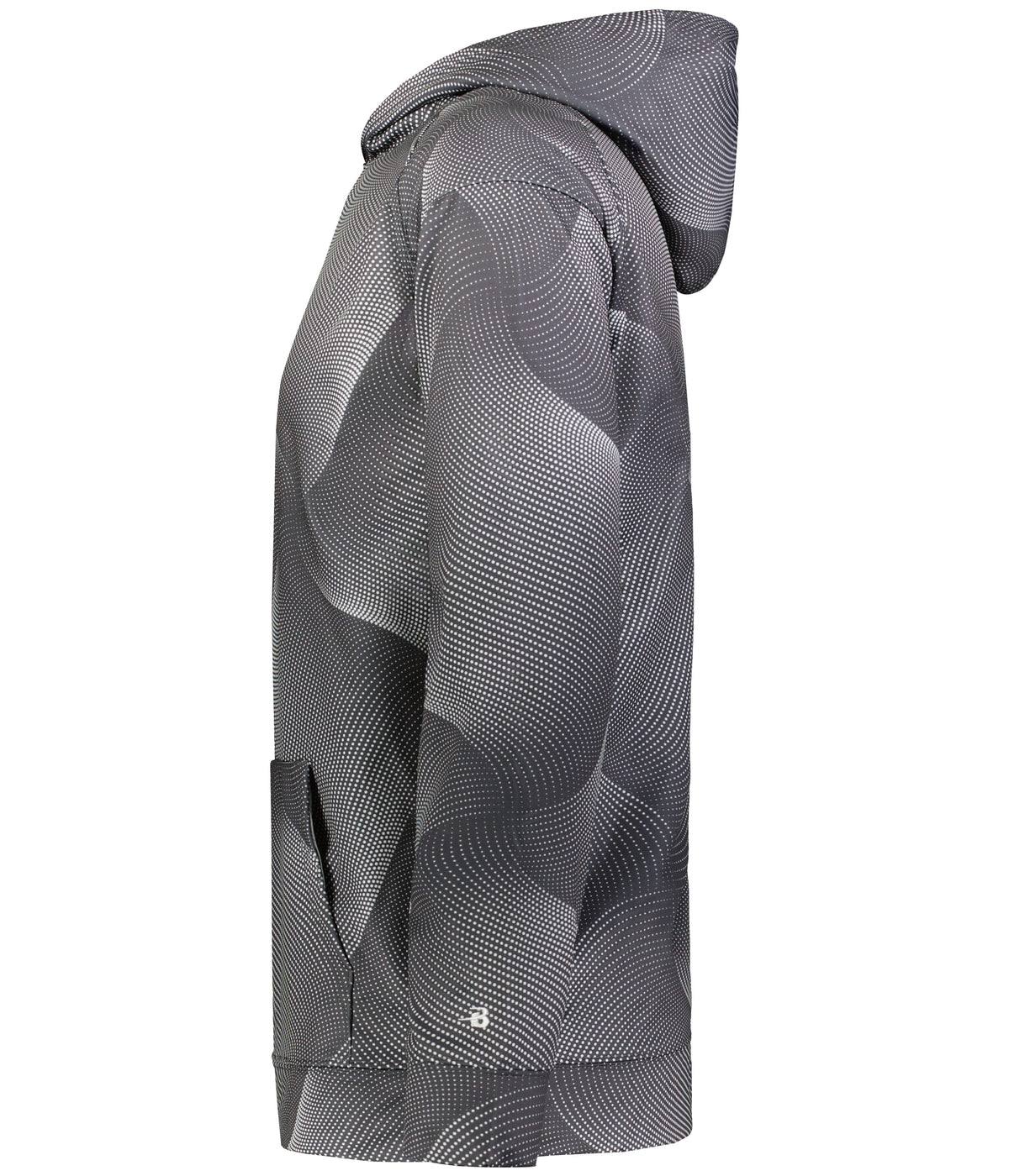 Left View of BA GRAPHITE WARP YOUTH WARP HOODIE