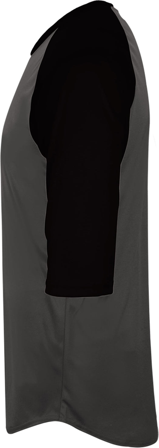 Left View of BA GRAPHITE/BLACK YOUTH B-BASEBALL TEE