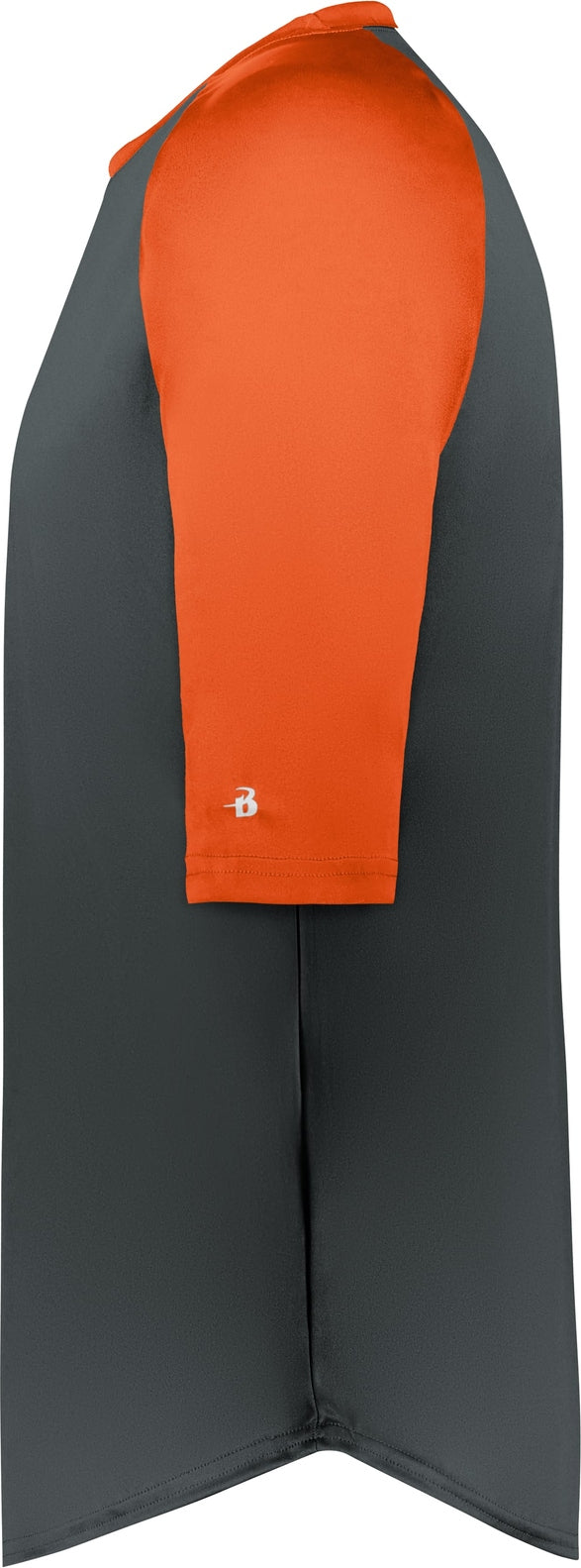 Left View of BA GRAPHITE/BT. ORANGE B-BASEBALL TEE