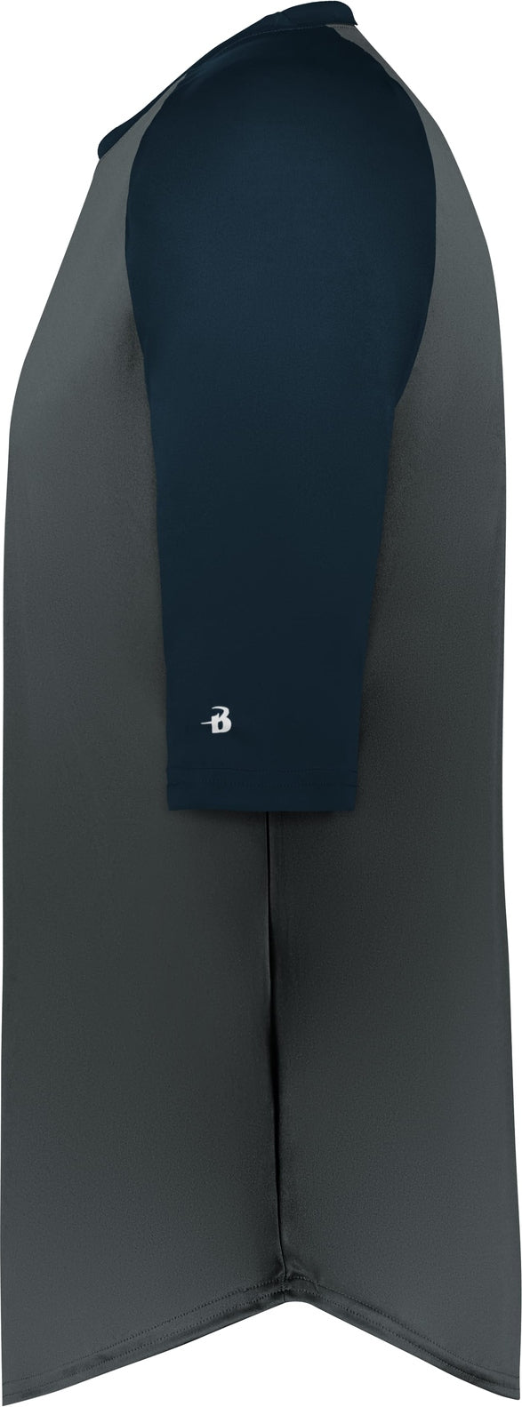 Left View of BA GRAPHITE/NAVY B-BASEBALL TEE