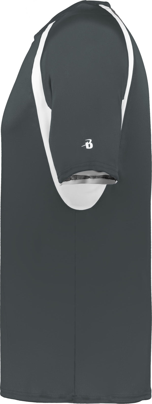 Left View of BA GRAPHITE/WHITE YOUTH HOOK TEE