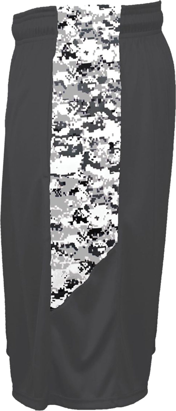 Left View of BA GRAPH/WHITE DIGITAL DIGITAL PANEL YOUTH SHORT