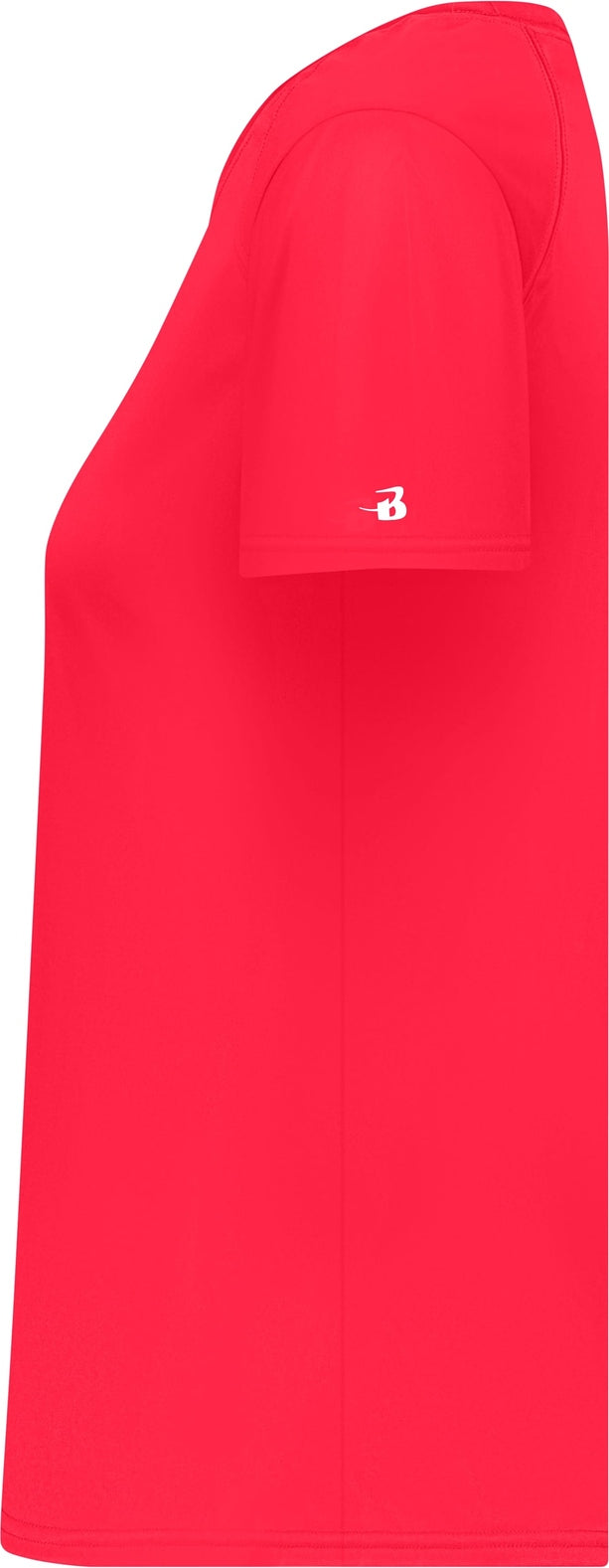 Left View of BA HOT CORAL LADIES B-CORE TEE