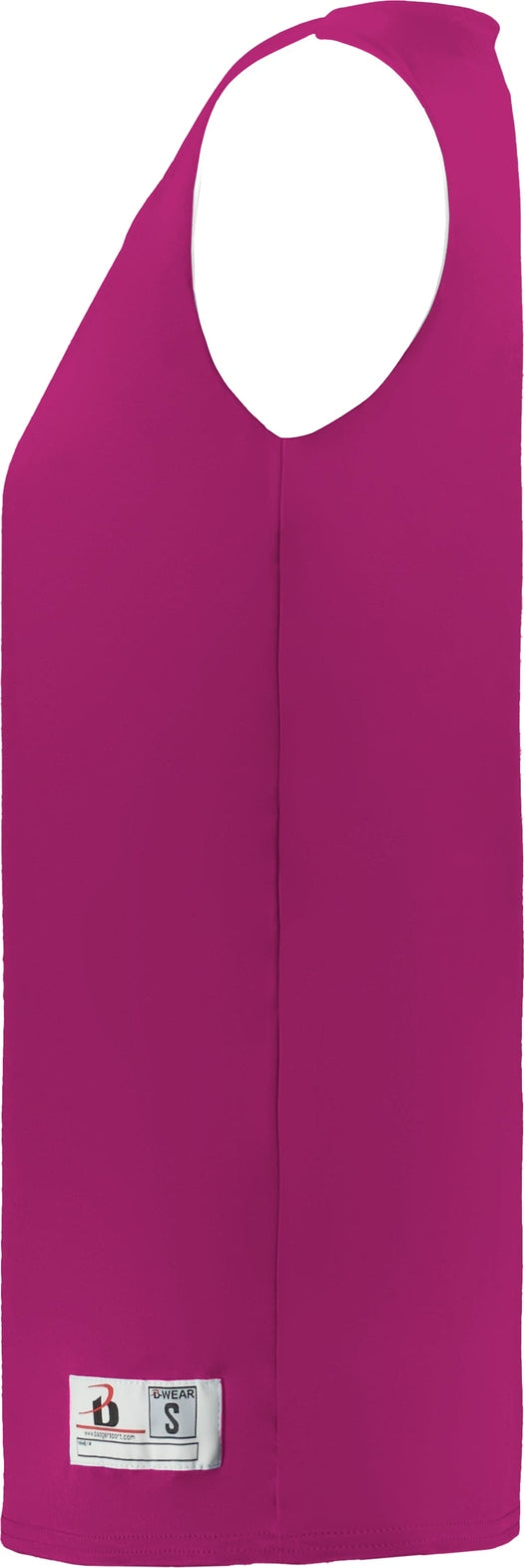 Left View of BA HOT PINK/WHITE LADIES B-CORE REVERSIBLE JERSE