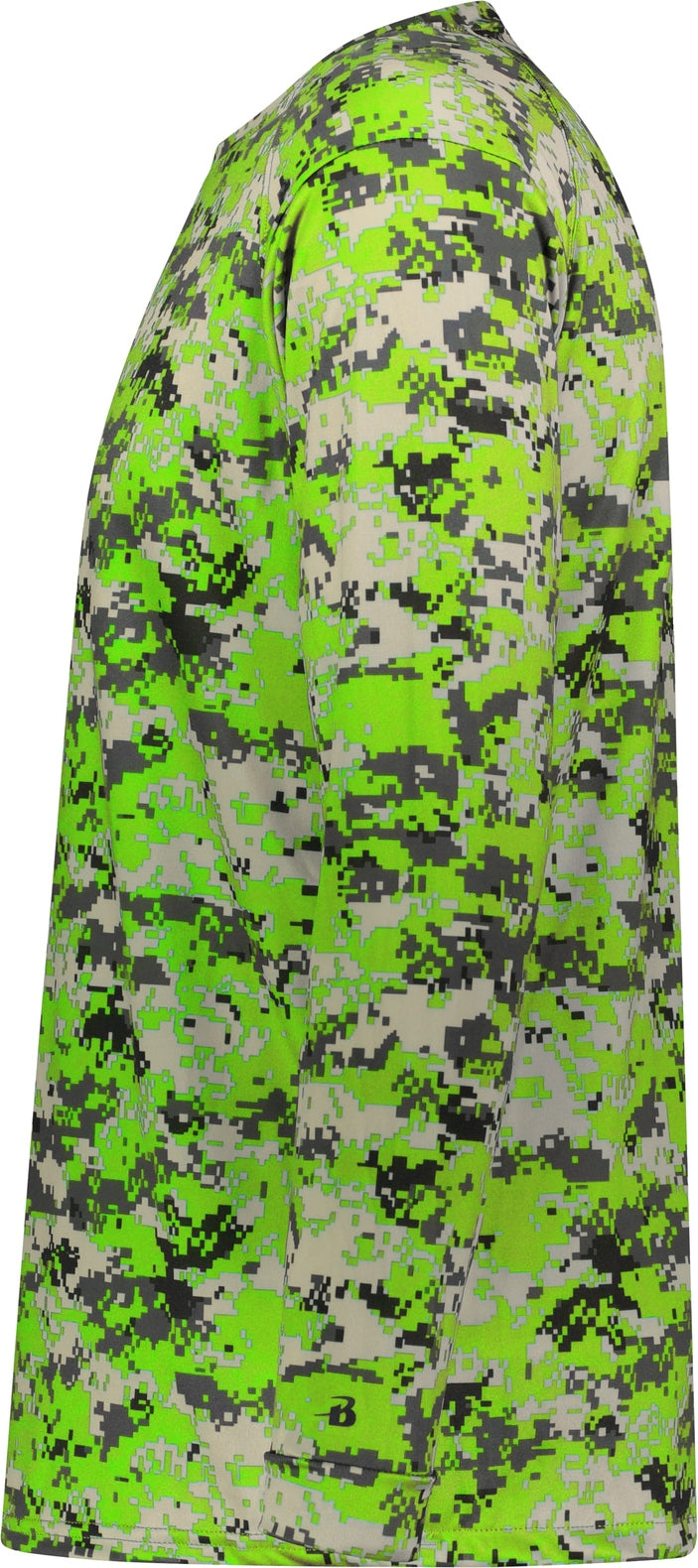 Left View of BA LIME DIGITAL YOUTH DIGITAL L/S TEE