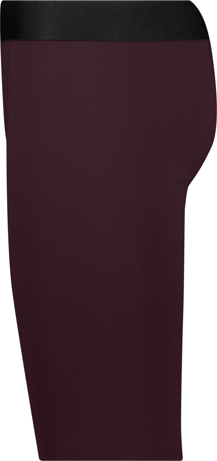 Left View of BA MAROON COMPRESSION SHORT