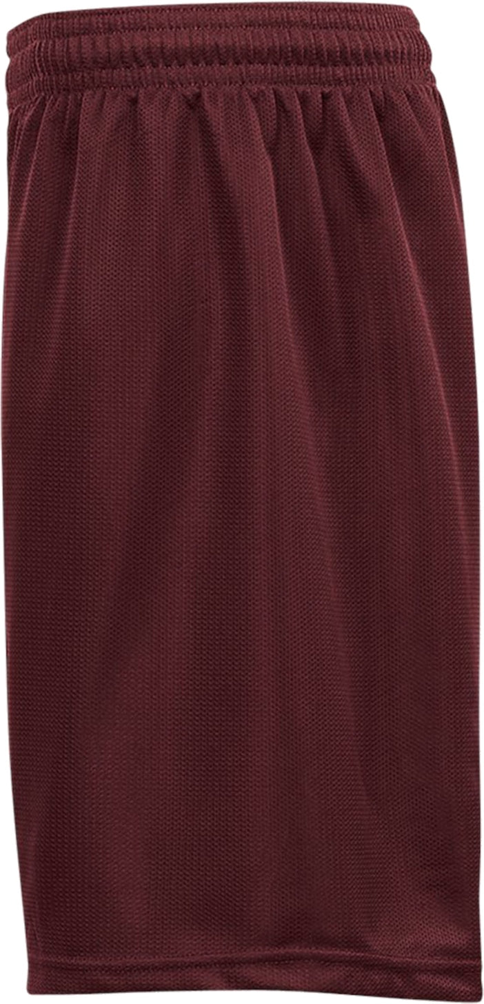 Left View of BA MAROON MINI MESH YOUTH SHORT