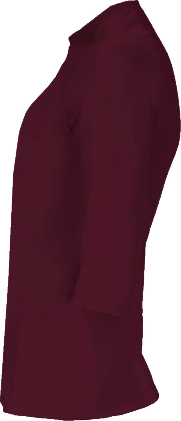 Left View of BA MAROON PRO COMPRESSION 1/2 SLEEVE CRE