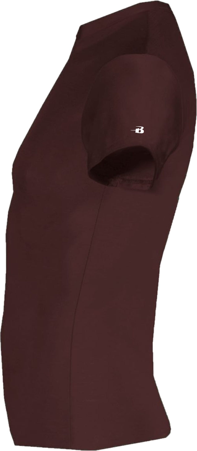 Left View of BA MAROON PRO COMPRESSION YOUTH CREW