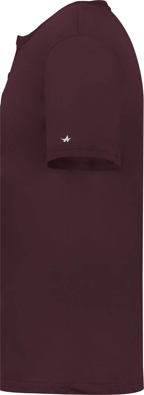Left View of BA MAROON YOUTH B-CORE PLACKET