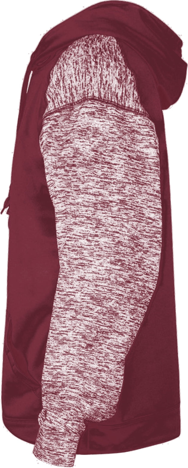 Left View of BA MAROON/MAROON BLEND BLEND SPORT HOOD