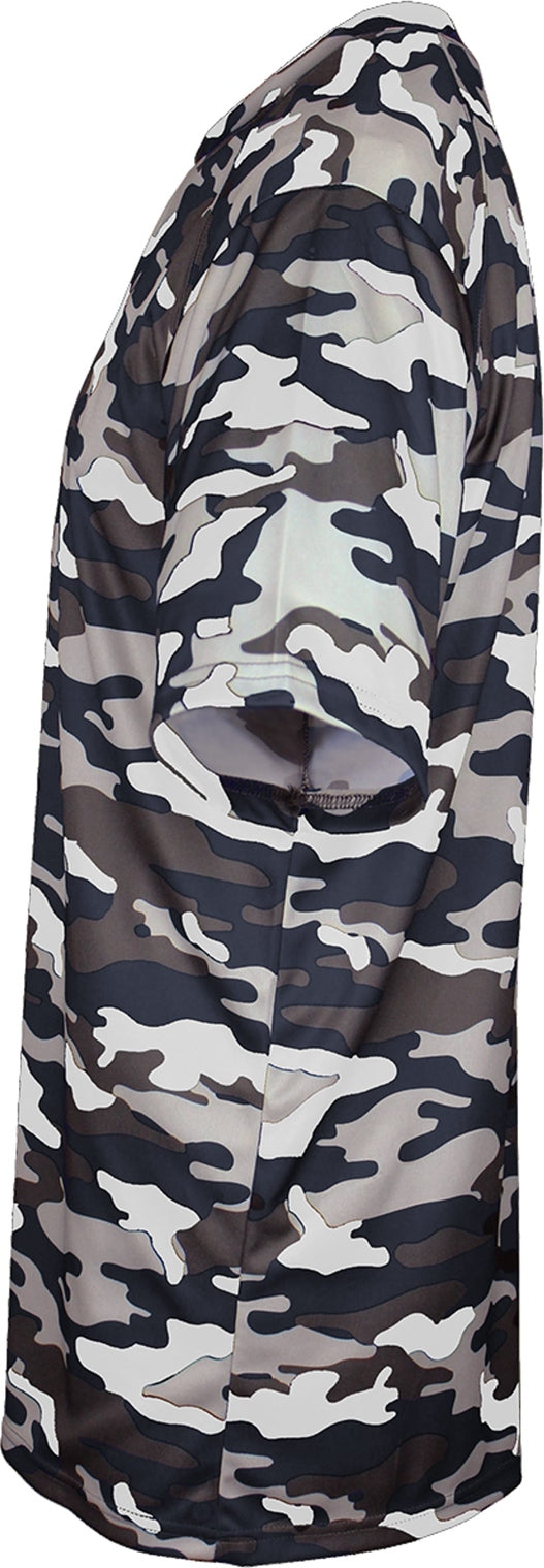 Left View of BA NAVY CAMO YOUTH CAMO TEE