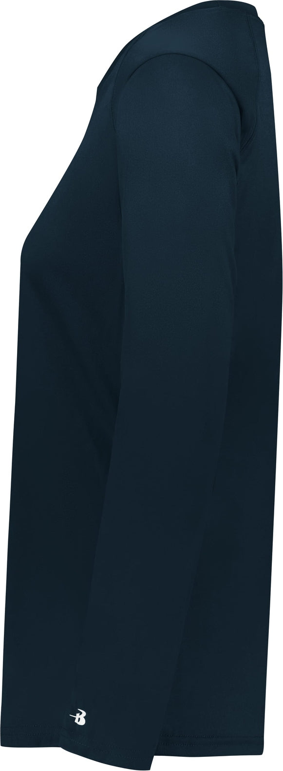 Left View of BA NAVY LADIES B-CORE L/S TEE