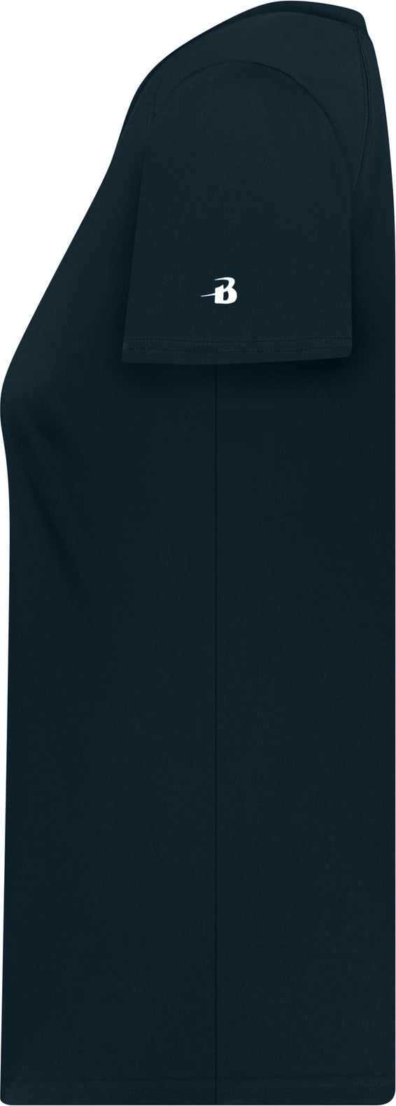 Left View of BA NAVY LADIES B-CORE V-NECK TEE
