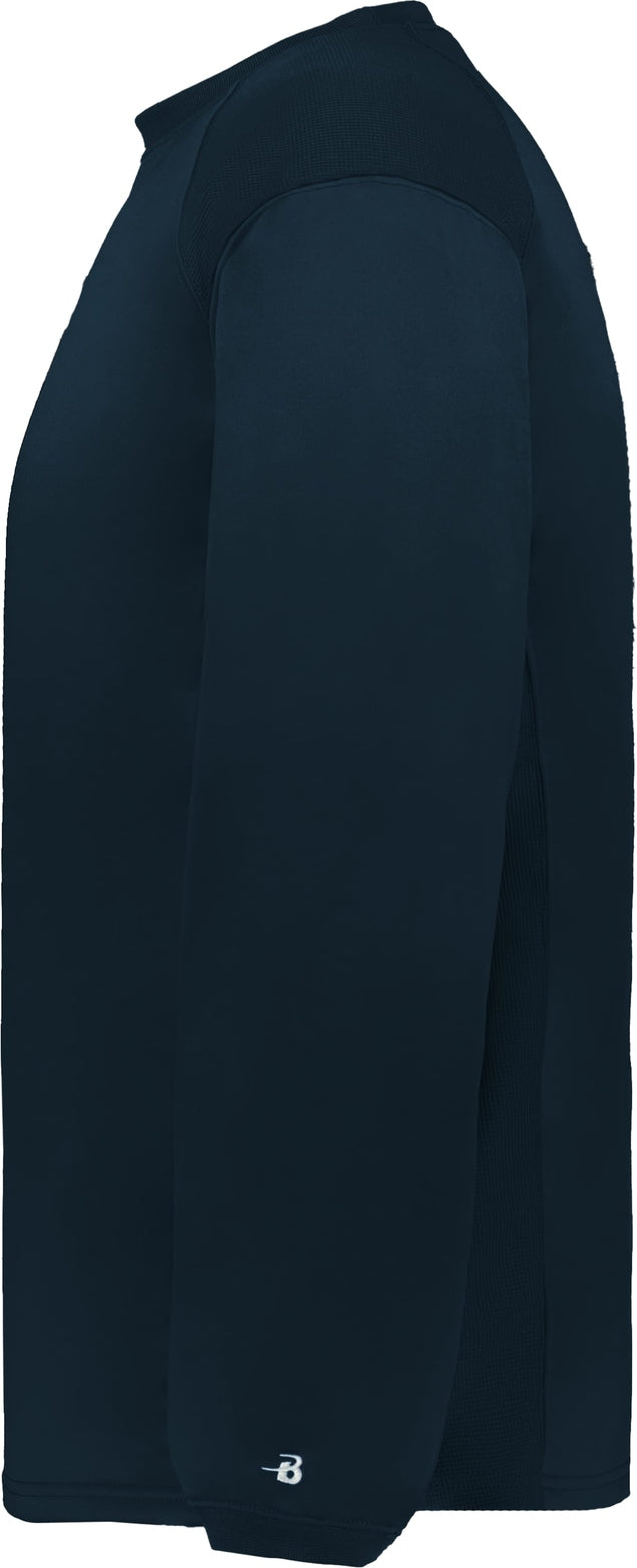 Left View of BA NAVY PERFORMANCE FLEECE CREW
