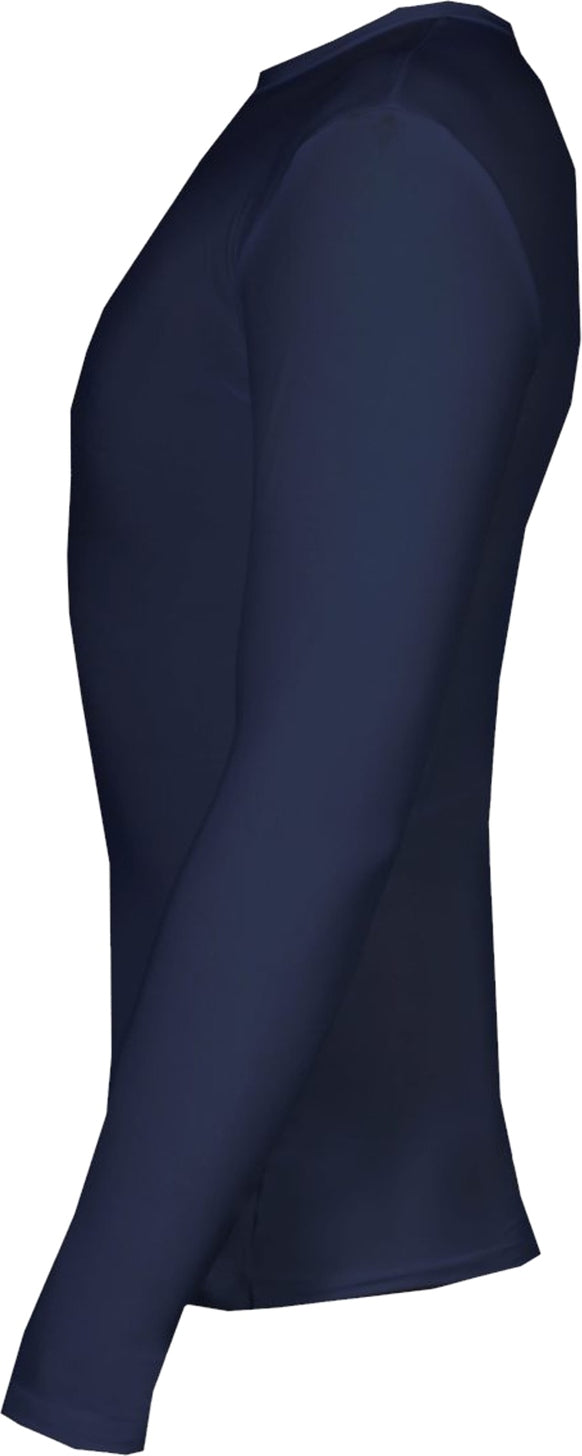 Left View of BA NAVY PRO COMPRESSION L/S CREW
