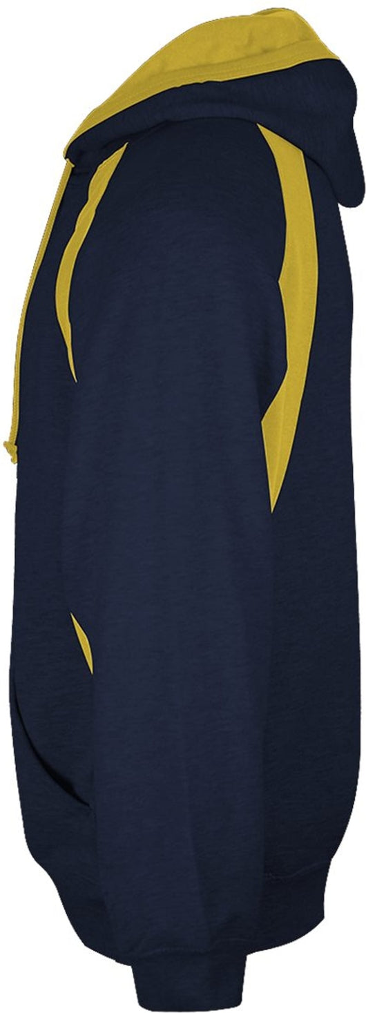 Left View of BA NAVY/GOLD HOOK HOOD