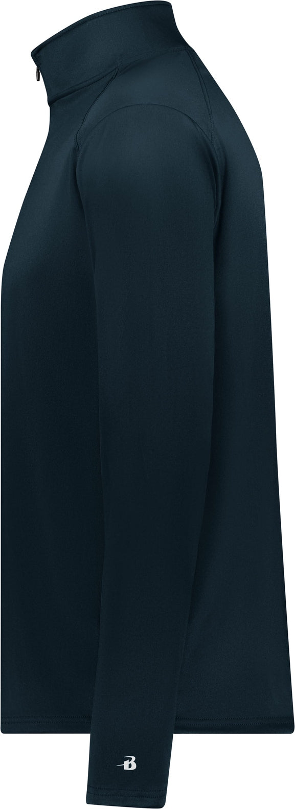 Left View of BA NAVY/GRAPHITE YOUTH B-CORE 1/4 ZIP