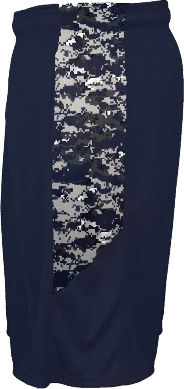 Left View of BA NAVY/NAVY DIGITAL DIGITAL PANEL YOUTH SHORT