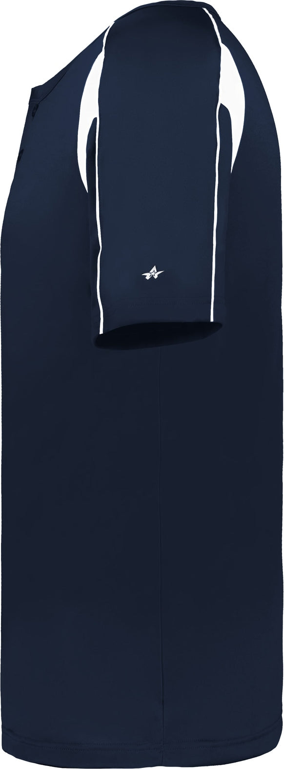 Left View of BA NAVY/WHITE PRO PLACKET