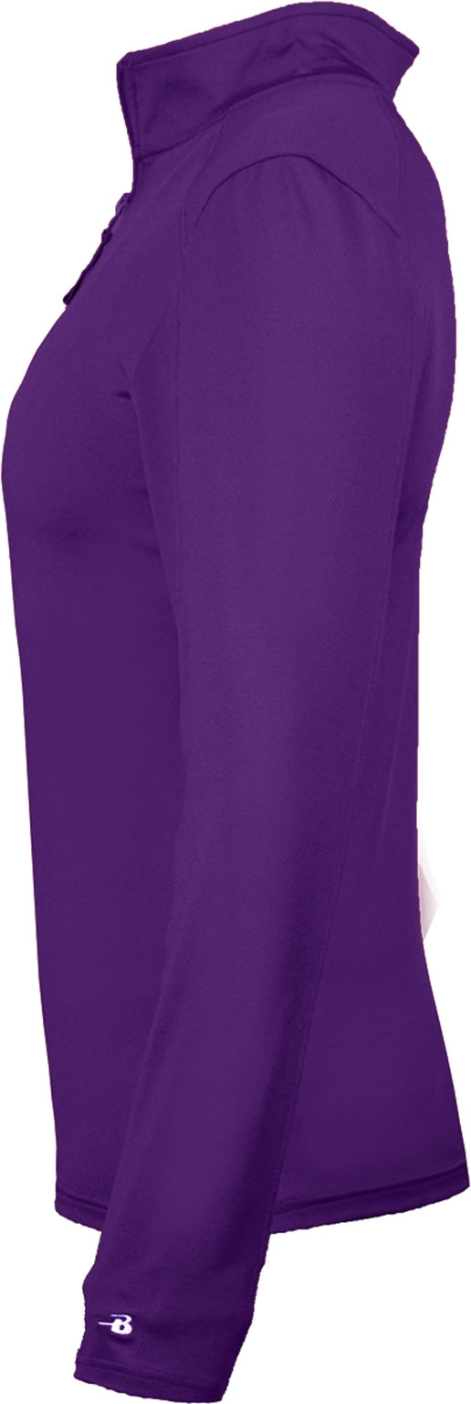 Left View of BA PURPLE 1/4 ZIP LADIES' LIGHTWEIGHT PU