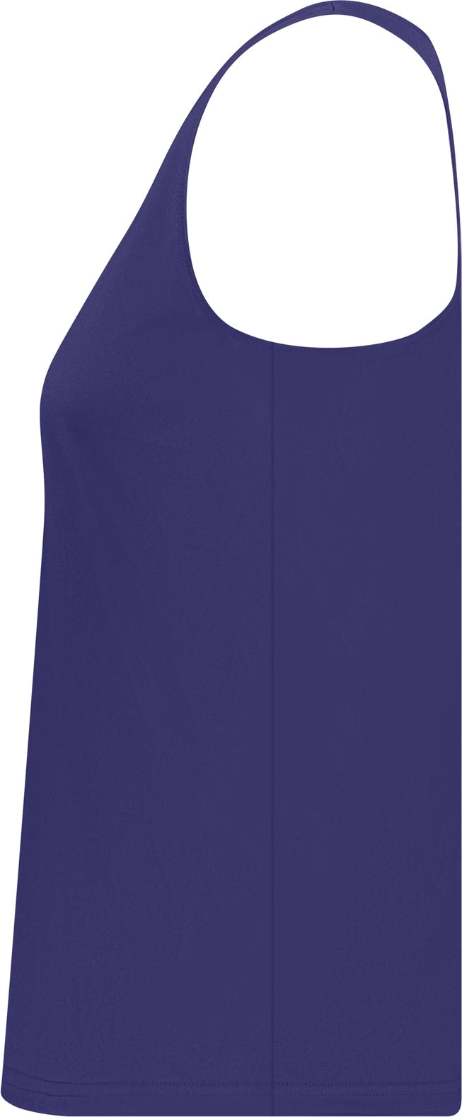 Left View of BA PURPLE LADIES' RACERBACK TANK