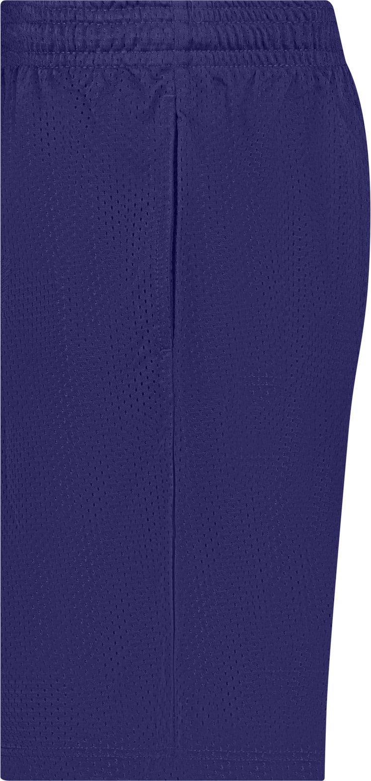 Left View of BA PURPLE POCKETED MESH SHORT