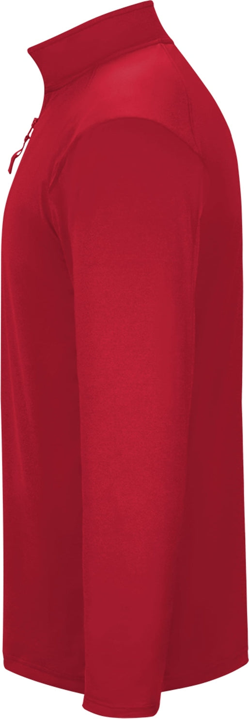 Left View of BA RED 1/4 ZIP LIGHTWEIGHT PULLOVER