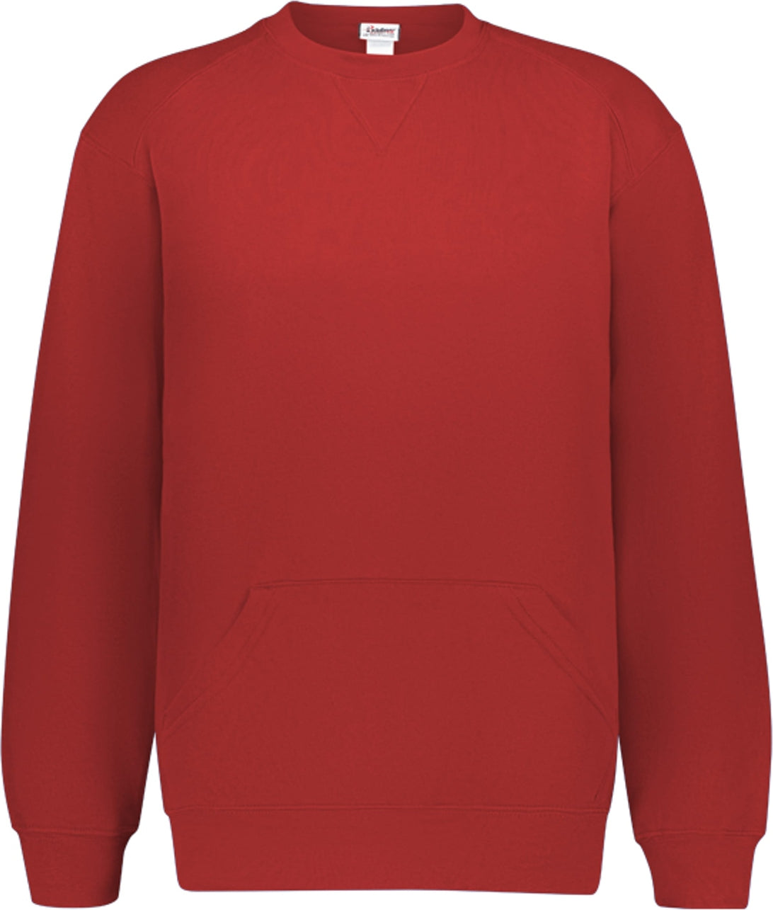 Left View of BA RED ATHLETIC FLEECE POCKET CREW