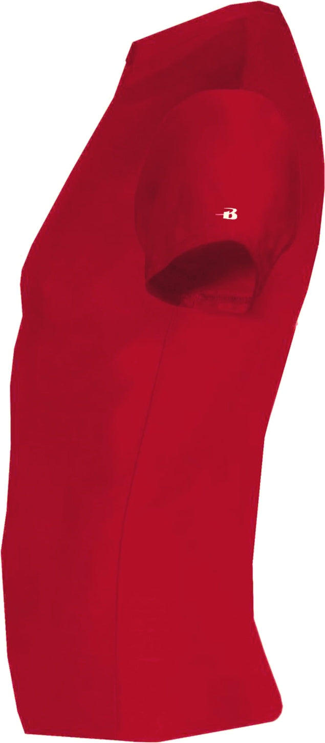 Left View of BA RED PRO COMPRESSION CREW