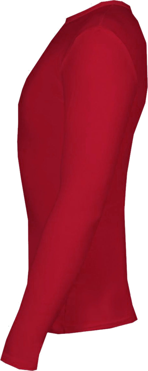 Left View of BA RED PRO COMPRESSION L/S CREW