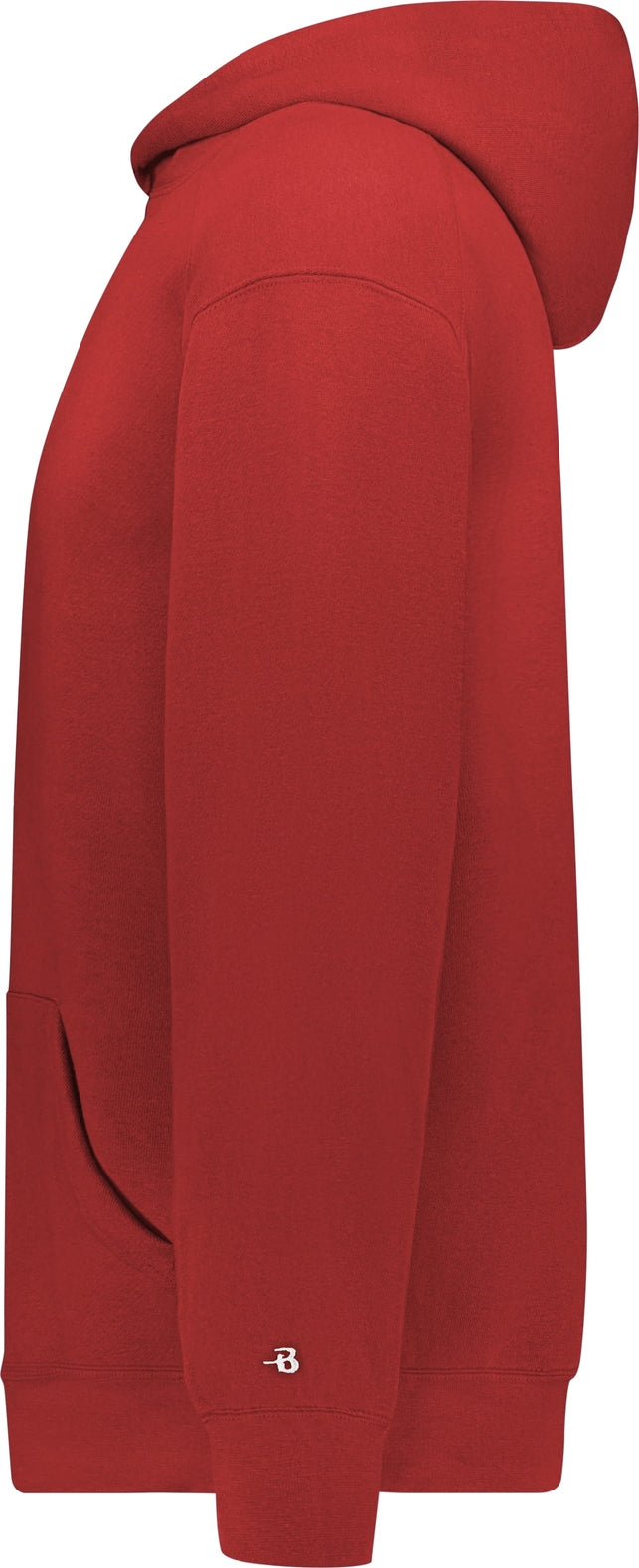 Left View of BA RED YOUTH ATHLTIC FLEECE HOODIE
