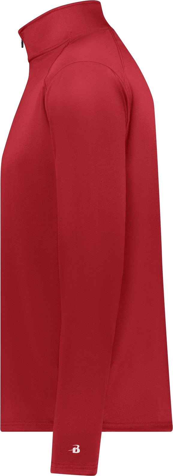 Left View of BA RED/GRAPHITE B-CORE 1/4 ZIP