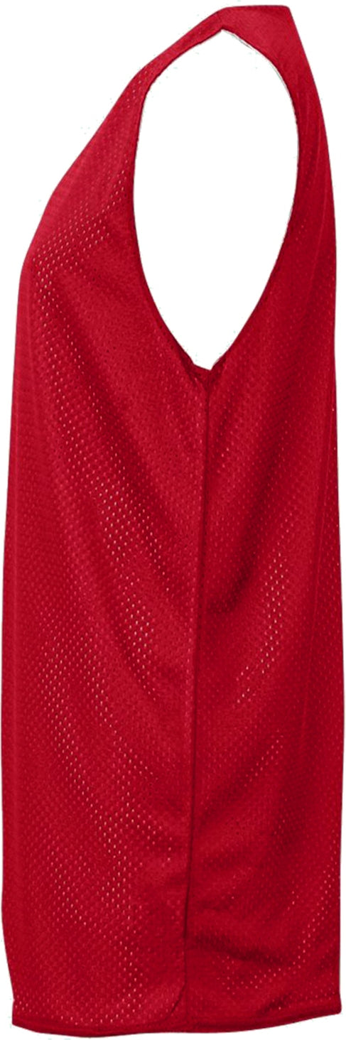 Left View of BA RED/WHITE YOUTH MESH REVERSIBLE JERSEY