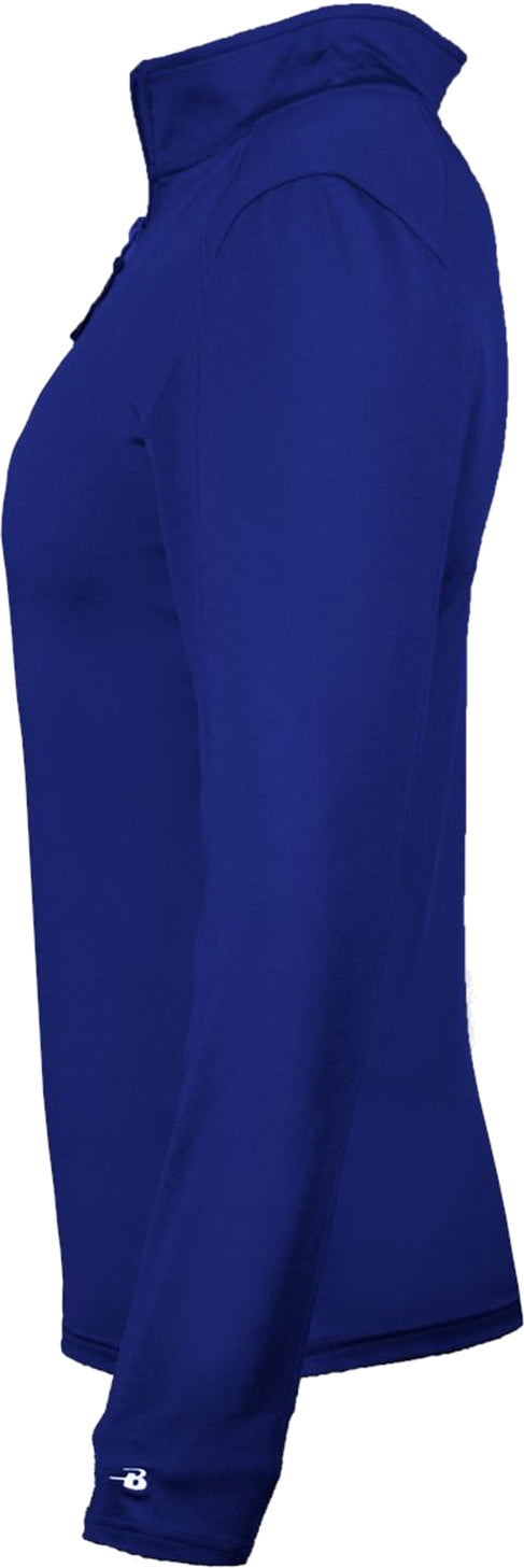 Left View of BA ROYAL 1/4 ZIP LADIES' LIGHTWEIGHT PU