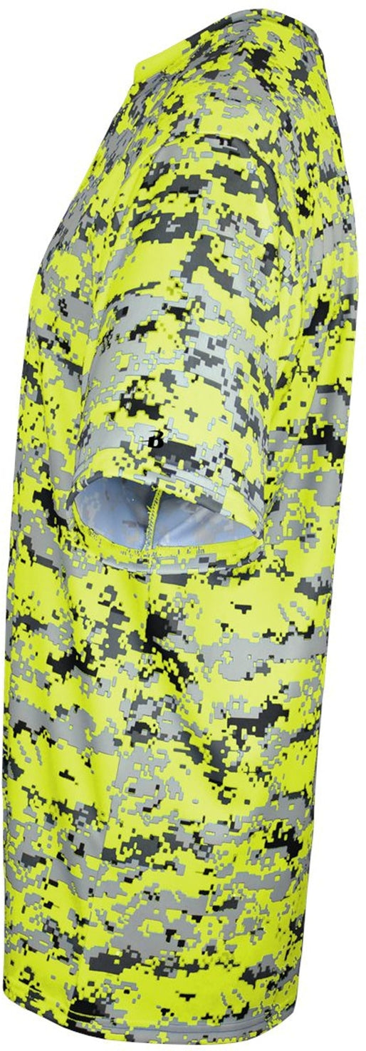 Left View of BA SAFETY YELLOW DIGITAL YOUTH DIGITAL TEE