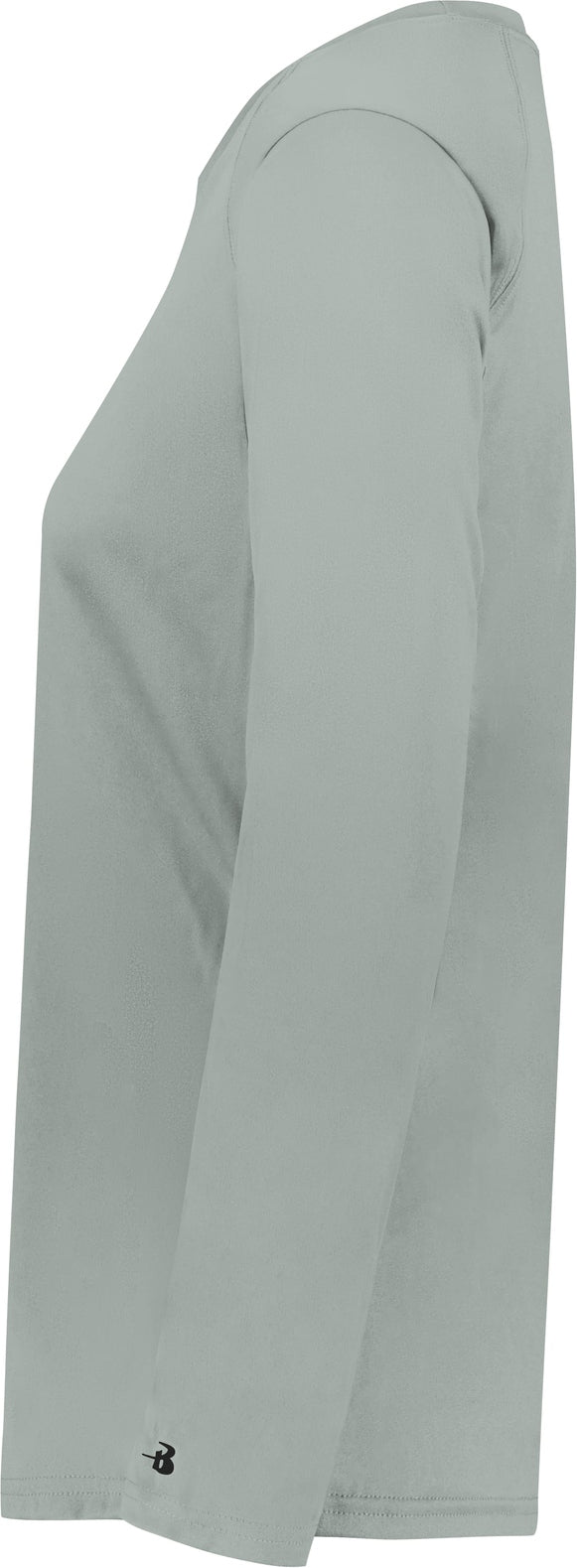 Left View of BA SILVER LADIES B-CORE L/S TEE