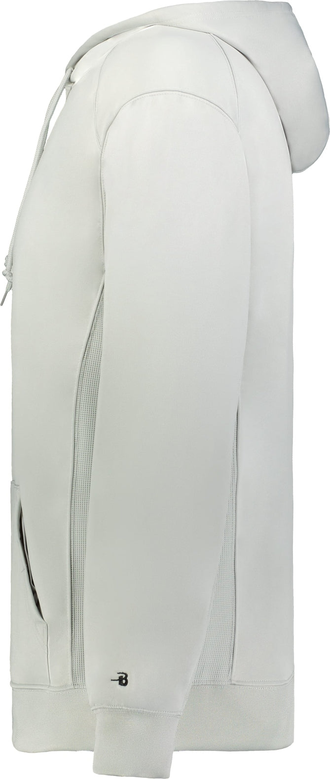 Left View of BA SILVER PERFORMANCE FLEECE HOODIE