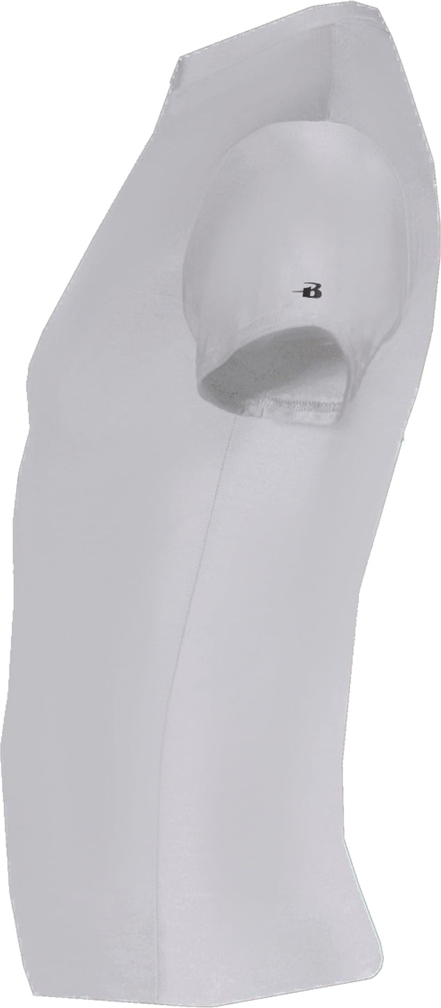 Left View of BA SILVER PRO COMPRESSION YOUTH CREW