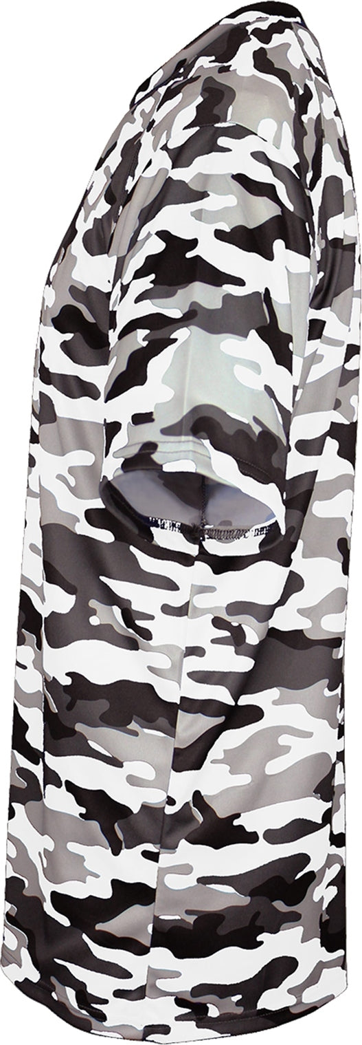 Left View of BA WHITE CAMO YOUTH CAMO TEE