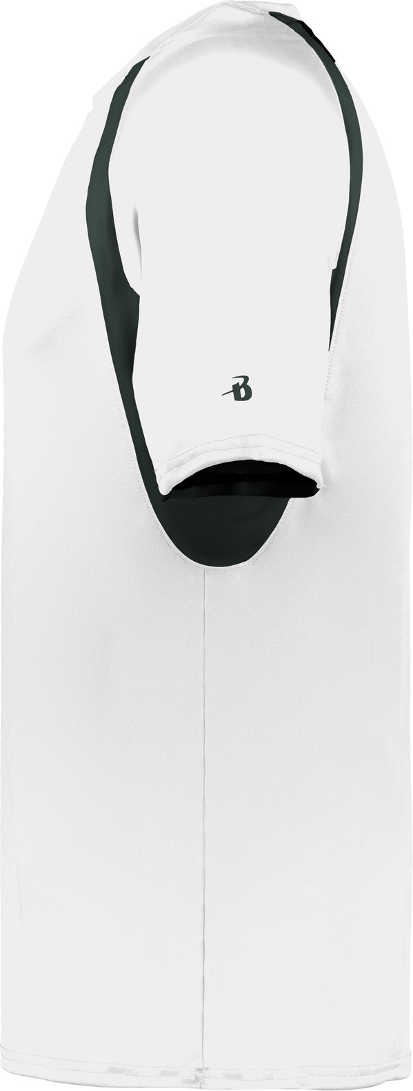Left View of BA WHITE/BLACK HOOK TEE