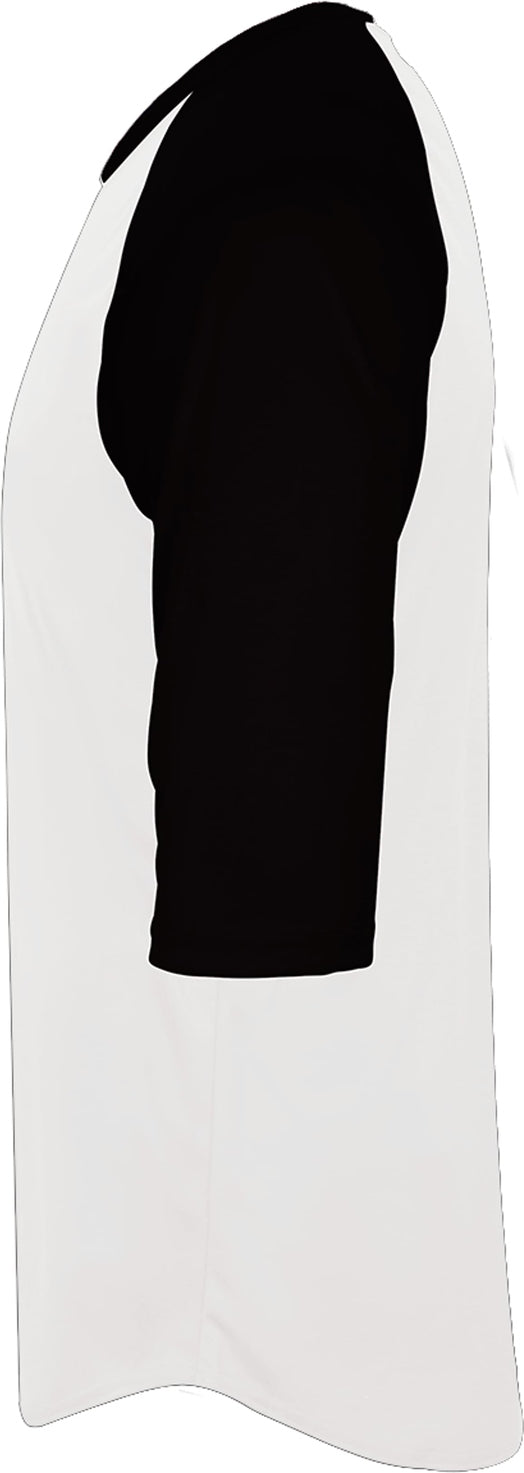 Left View of BA WHITE/BLACK YOUTH B-BASEBALL TEE