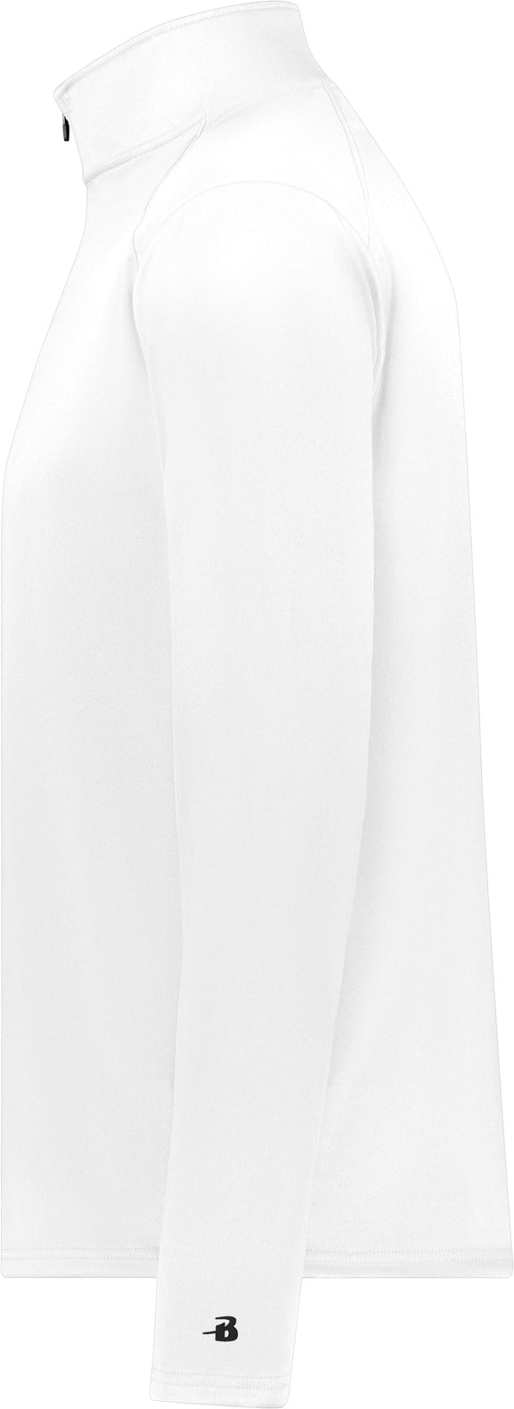 Left View of BA WHITE/GRAPHITE B-CORE 1/4 ZIP