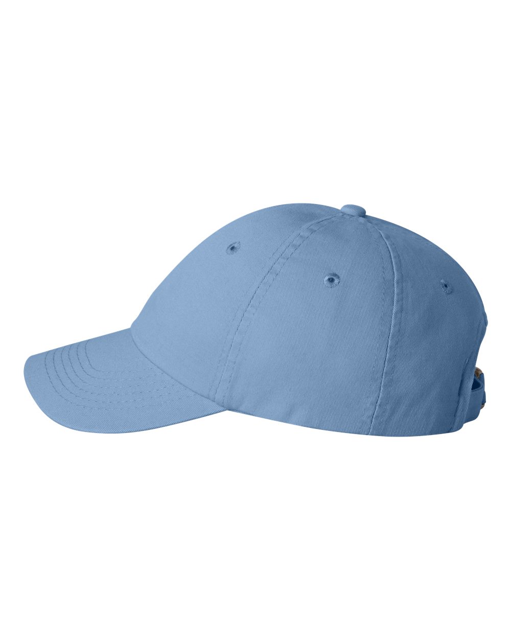 Left View of Baby Blue Youth Small Fit Bio-Washed Dad Hat - VC300Y