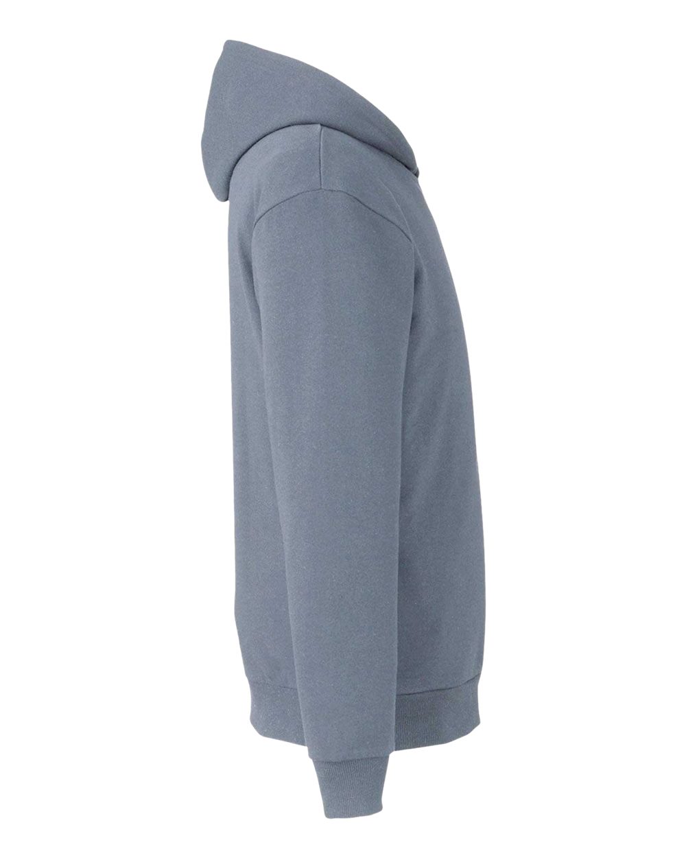 Rear View of Basalt Grey Unisex Reclaimist Hooded Sweatshirt - EC5300