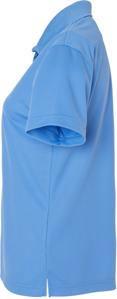 Left View of Bimini Blue Women's Saratoga Performance Mini Mesh Polo - 104